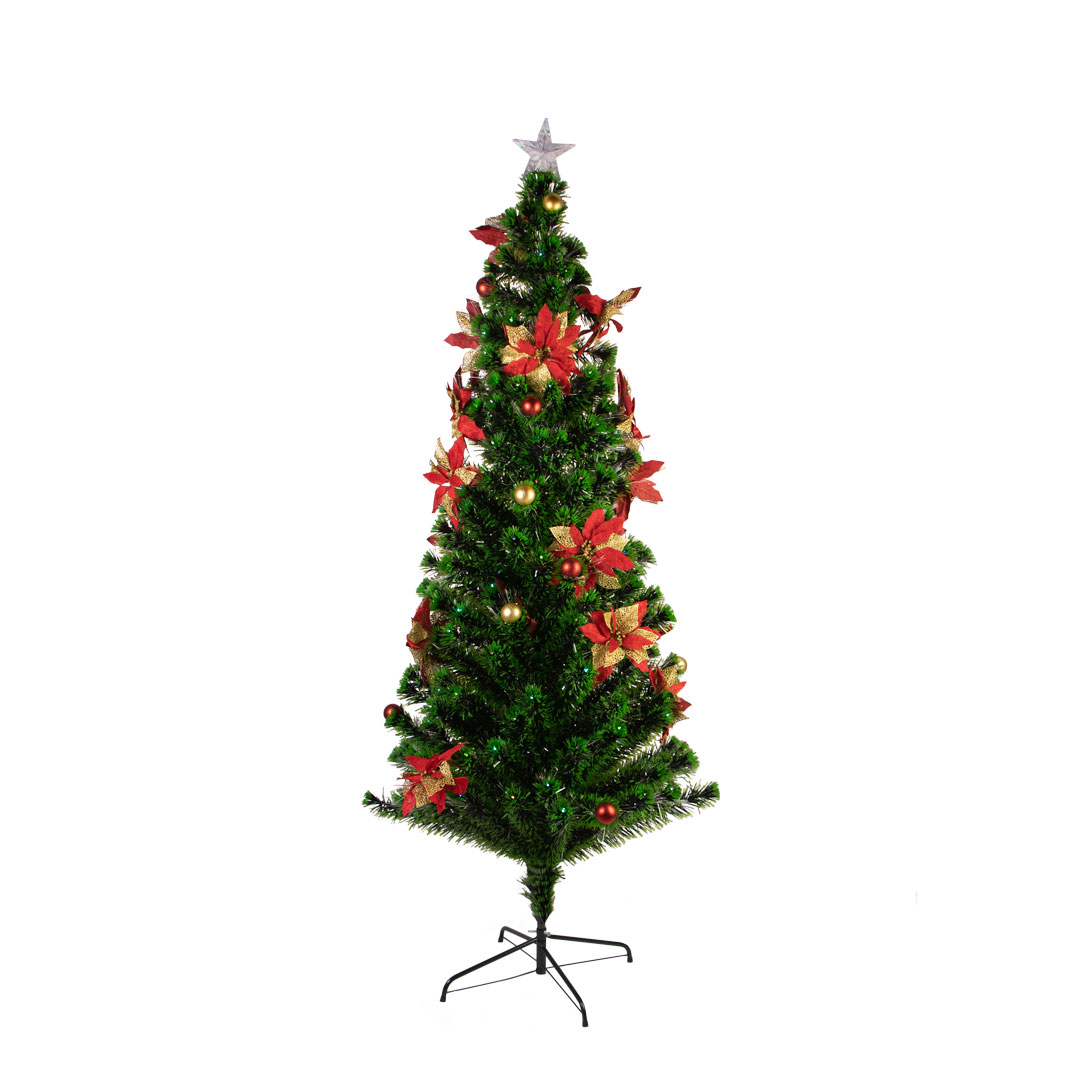 Светодиодная ель с цветами Poinsettia Red 180 см — изображение 11