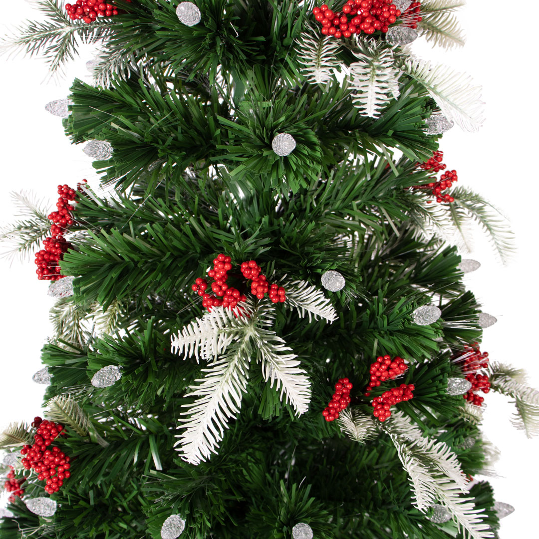 Светодиодная ель с ягодой и заиндевелыми ветвями Festive Delight 210 см — изображение 4