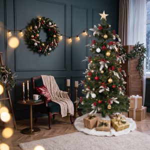 Светодиодная ель с ягодой и заиндевелыми ветвями Festive Delight 210 см