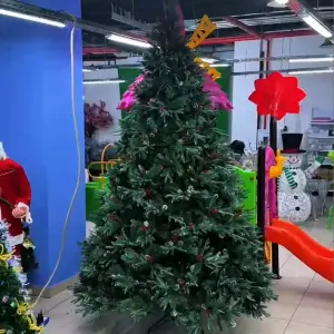 Новогодняя ель покрытая снегом и шишками Woodland Whisp 295 см