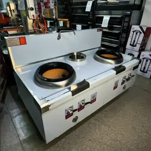 Двухсекционная газовая WOK-плита Jade Flame